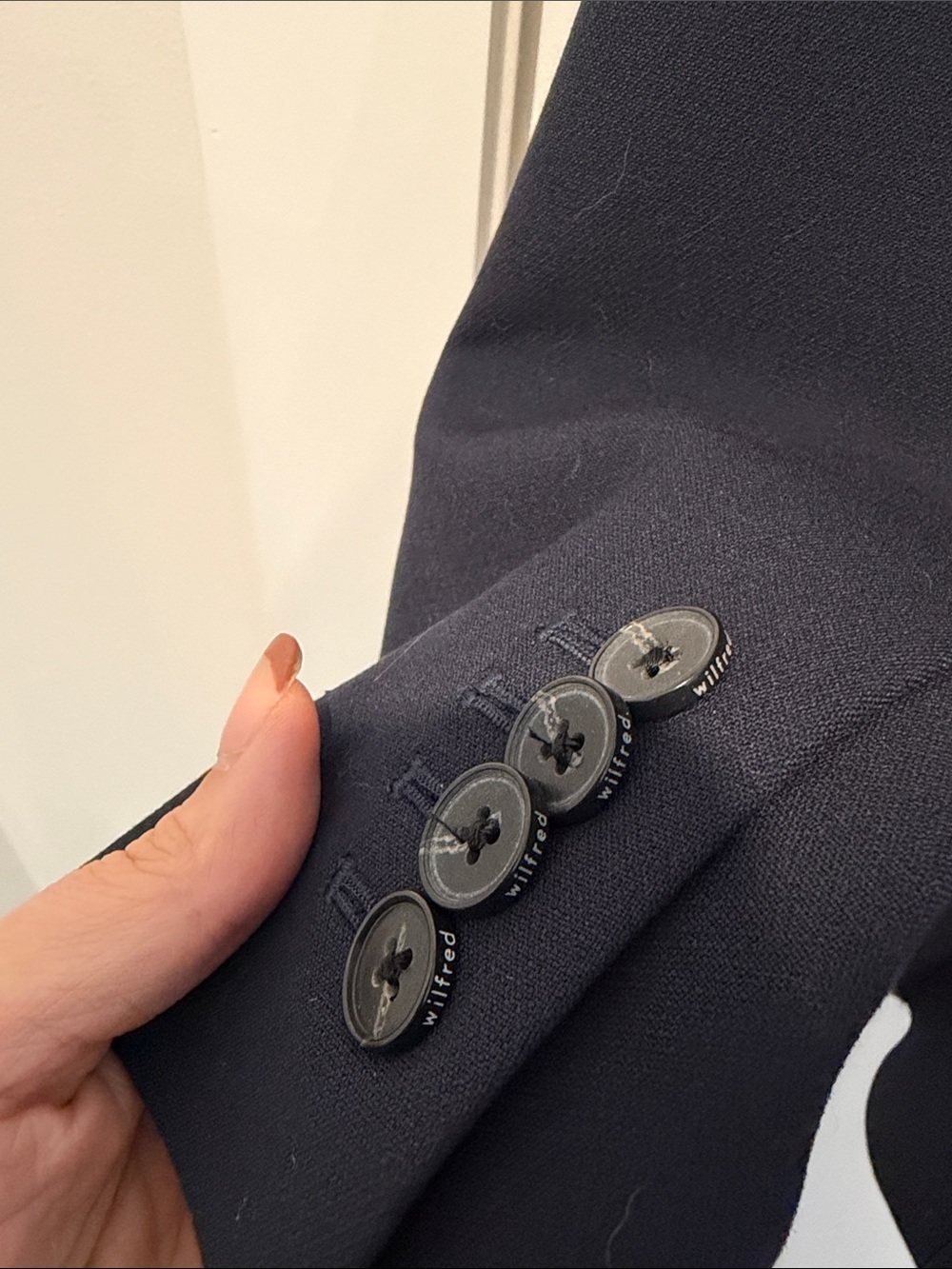 Wilfred Navy Single-Button Notched Blazer - Picture 6 of 9